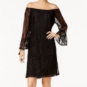 🌺 Style & Co. Off-The-Shoulder Lace Dress